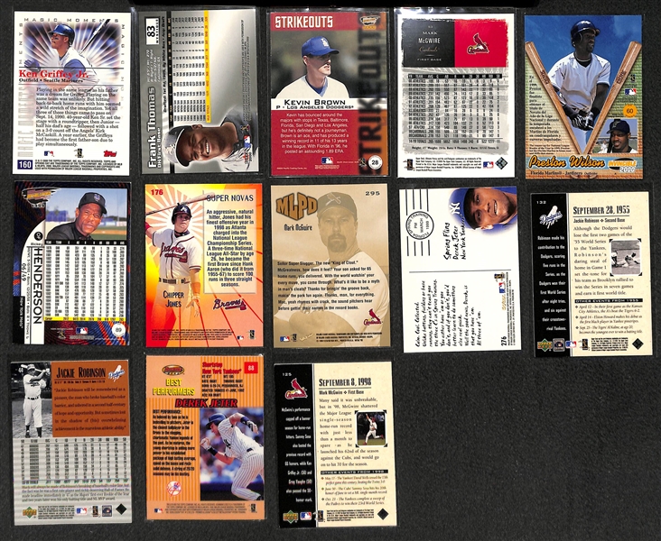 Lot of Over 400 Baseball Cards - Mostly Stars & Inserts from 1999 & 2000 - w. Griffey Jr