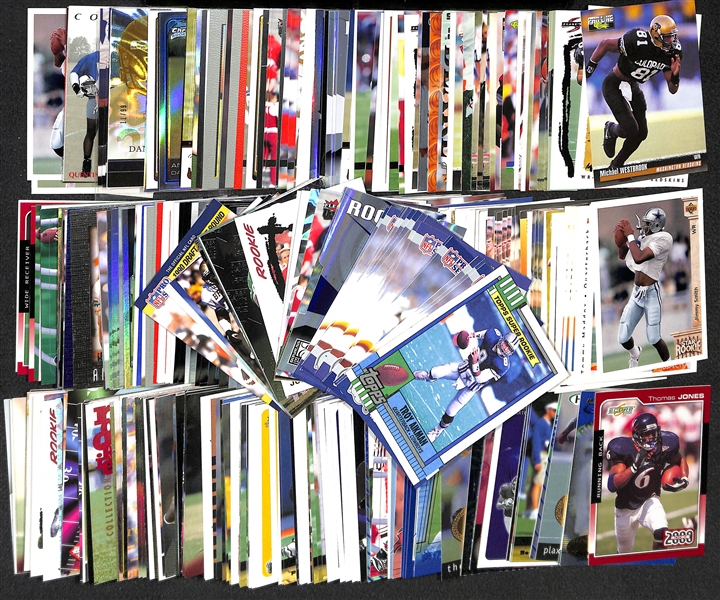 Lot of 375+ Football Rookie Cards - Mostly from 1990 to 2006 - w. Aikman