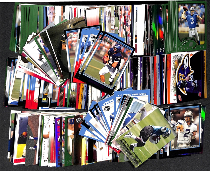 Lot of 400+ Football Rookie Card Lot from 2001-2002 w. Drew Brees