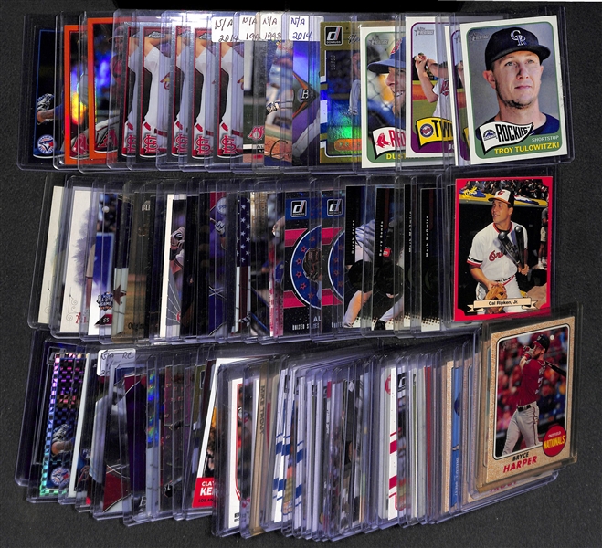 Lot of 75+ Baseball Cards w. Harper & Trout