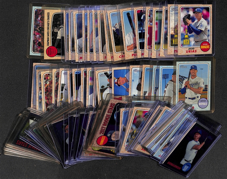 Lot of 60+ 2017 Topps Heritage Cards w. Chrome, Refractors, & Short Prints w. Aaron Judge Rookie Card