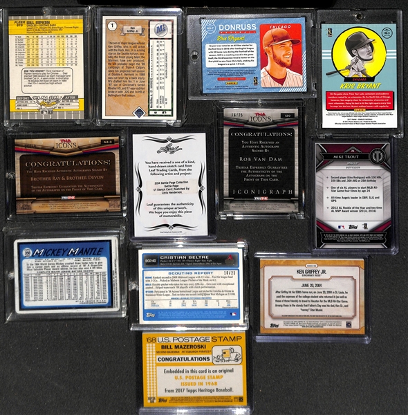 Lot of 26 Baseball & Non-Sport Cards w. Inserts, Rookies, & Autograph Cards