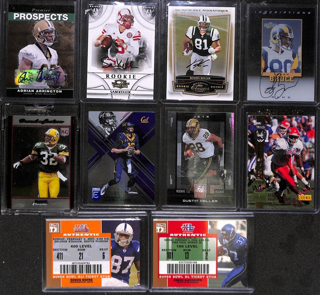 Lot of 1500+ Football Cards w. 1 Superfractor (1/1), 13 Autograph Cards, & 3 Graded Cards