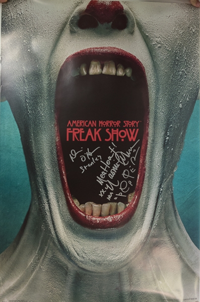 Lot of 2 American Horror Story Signed Full Size Posters