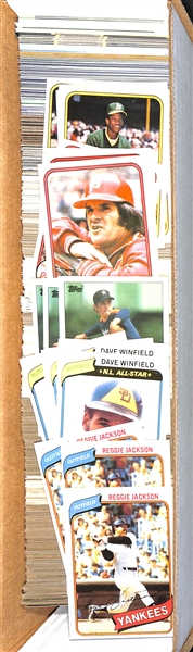 Lot of 600+ 1981-1989 Topps/Fleer/Donruss Star Baseball Cards