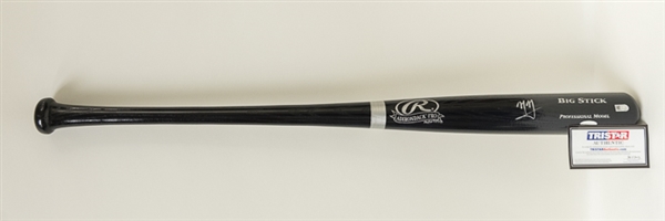 Manny Machado Autographed Black Adirondack Pro Bat - TriStar & MLB Authenticated