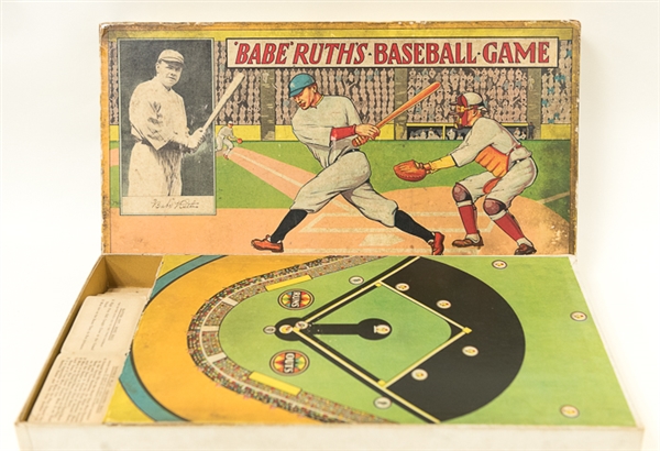 Early 1900s Babe Ruth's Baseball Game - Includes Box and Board Game by Milton Bradley