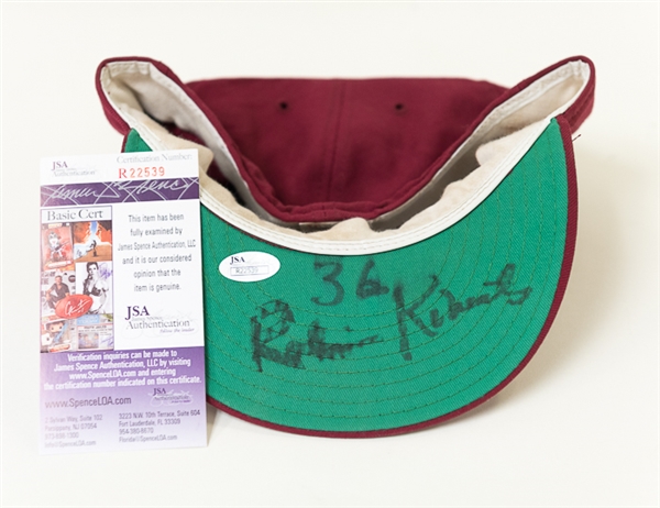 Robin Roberts Autographed Phillies Hat - Likely Worn During a Reunion or Old Timers Game (JSA)