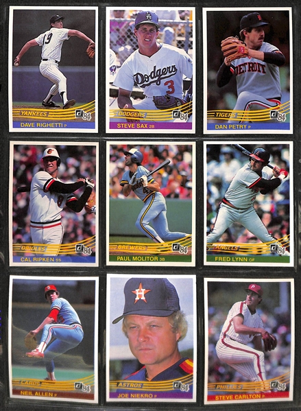 1984 Donruss Baseball Complete Set w. Mattingly Rookie Card