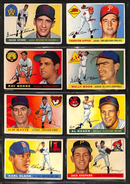 Lot of 96 Different 1955 Baseball Cards w. Ken Boyer Rookie Card