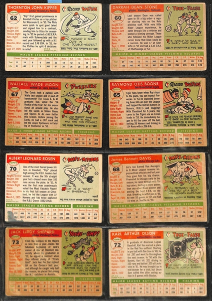 Lot of 96 Different 1955 Baseball Cards w. Ken Boyer Rookie Card