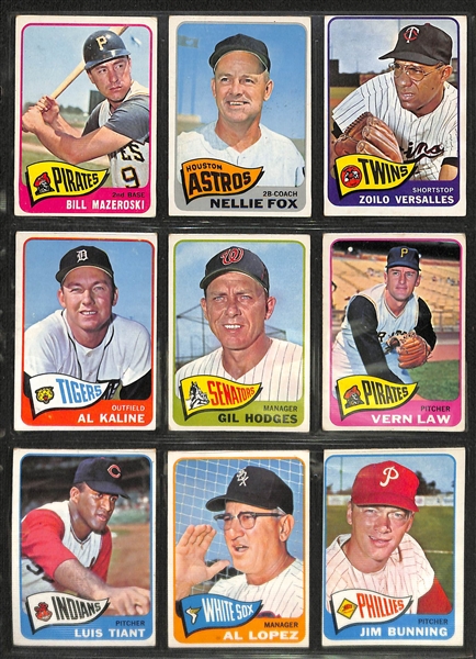Lot of 365 Topps Cards from 1964-1965 w. 1964 Casey Stengel