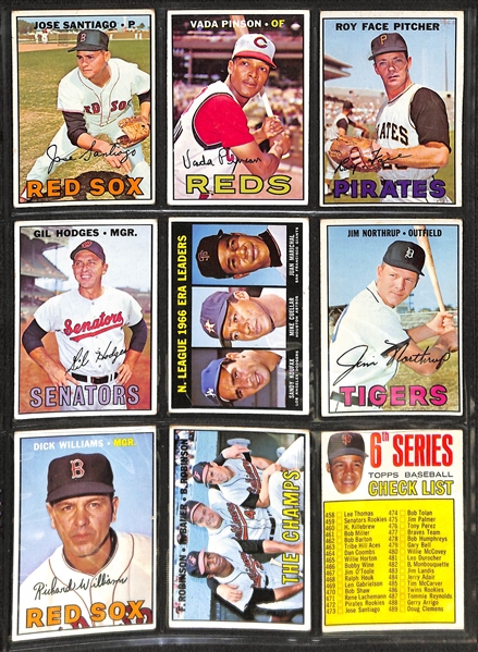 Lot of 252 Topps Cards from 1966-1968 w. 1966 Gil Hodges
