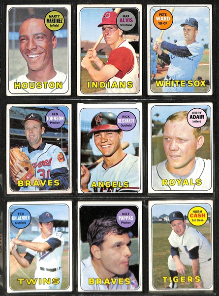 Lot of 225 Topps Cards from 1969 w. Willie Stargell