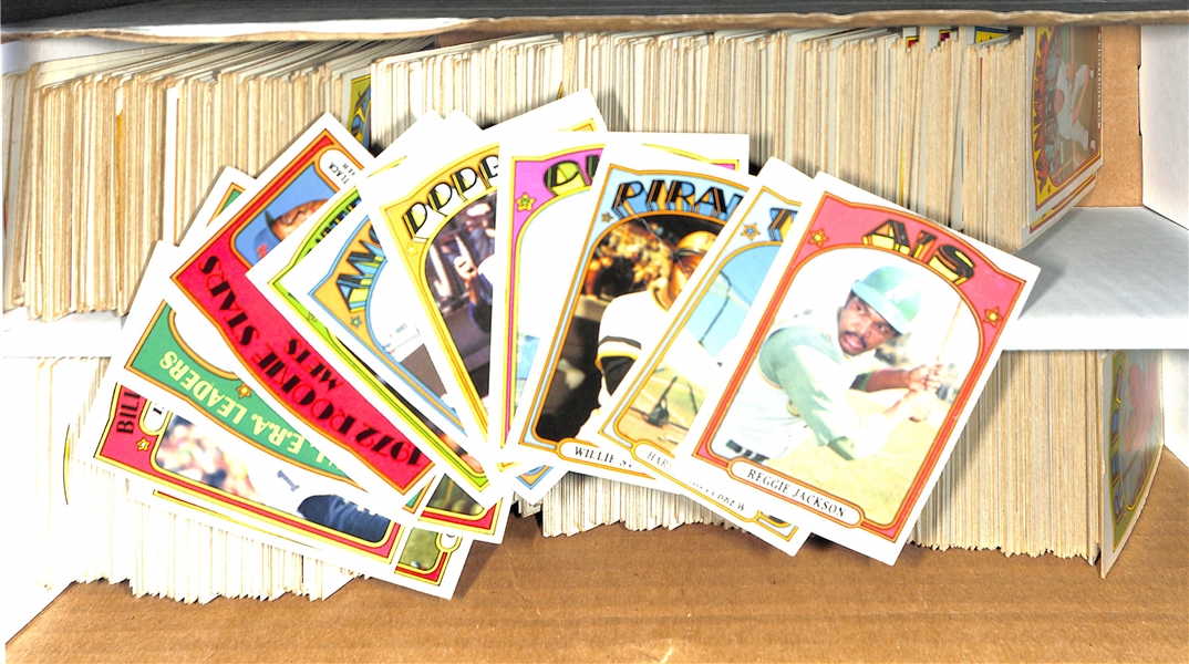  Lot of Approximately 750 - 1972 Topps Baseball Cards w. Reggie Jackson