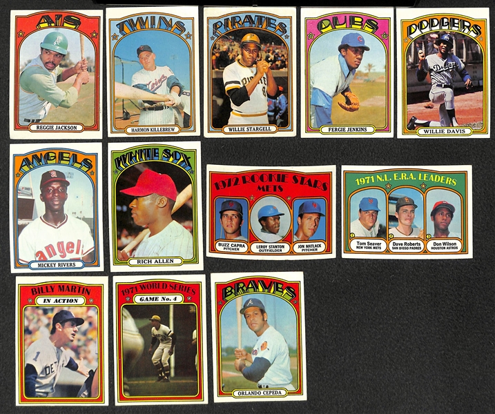  Lot of Approximately 750 - 1972 Topps Baseball Cards w. Reggie Jackson