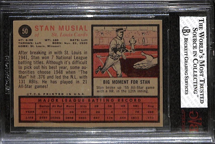 1962 Topps #50 Stan Musial BVG 7.5 (NM+)