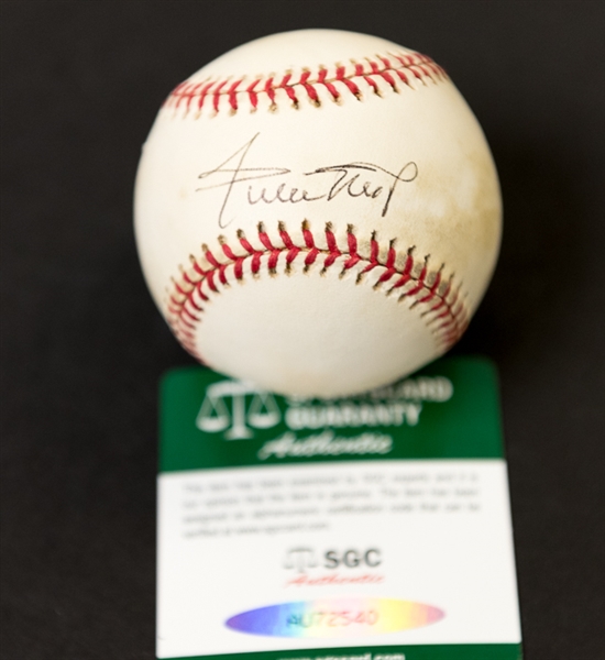 Willie Mays Autographed Official National League Baseball (SGC COA)