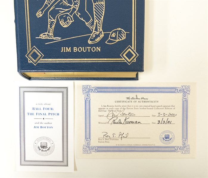 Limited Edition Hardback Baseball Books Signed by Don Larsen and Jim Bouton