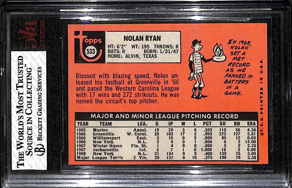 1969 Topps Nolan Ryan (2nd Year) Graded BGS 6 (EX-Mint)