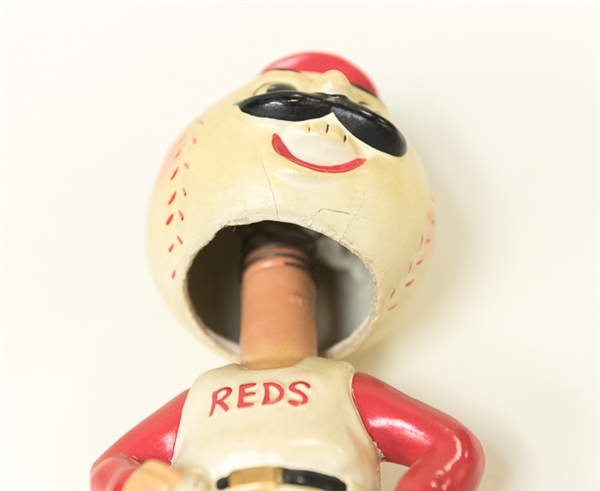 Vintage 1960s Cincinnati Reds Mascot Bobble Head