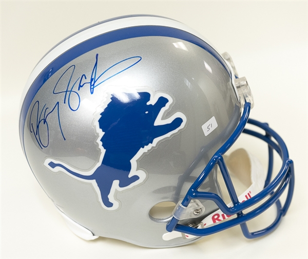 Barry Sanders Signed Full-Size Detroit Lions Helmet (JSA)