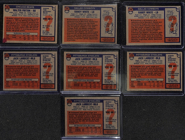 Lot of Approx. 100 1976 Topps Football Cards w. Walter Payton RC
