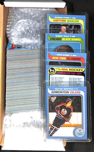 1979-80 Topps Hockey Partial Set w. Gretzky Rookie Card, & 3 Additional Topps Hockey Partial Sets from 1974-1979