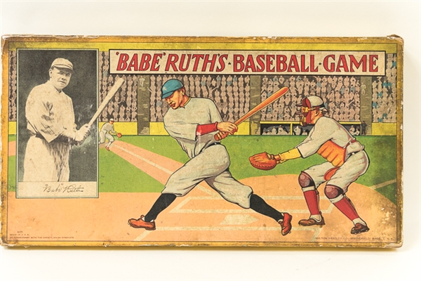 Early 1900s Babe Ruth's Baseball Game - Includes Box and Board Game by Milton Bradley
