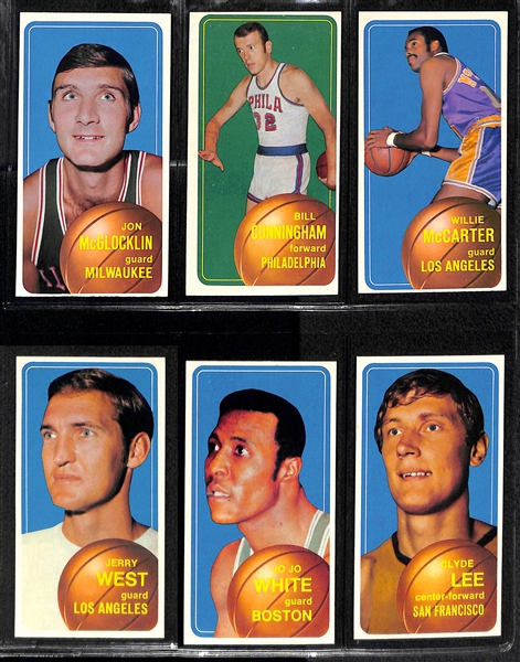 1970-71 Topps Basketball Second Series Partial Set of 51 Cards w. Jerry West & Willis Reed