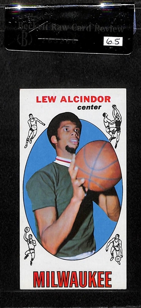 1969-70 Topps Basketball Lew Alcindor Rookie Card #25 BVG 6.5