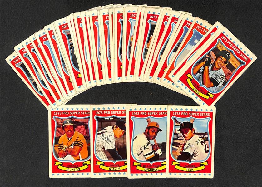 1973 Kellogg's Baseball Partial Set (41 of 54 Cards) w. Jackson, Fisk, Stargell, Seaver, +