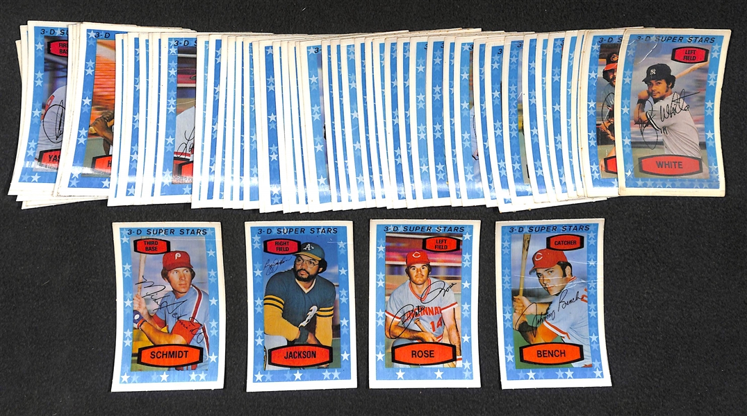 1975 Kellogg's Baseball Complete Set (All 57 Cards inc. Schmidt, Rose, Jackson, Bench)