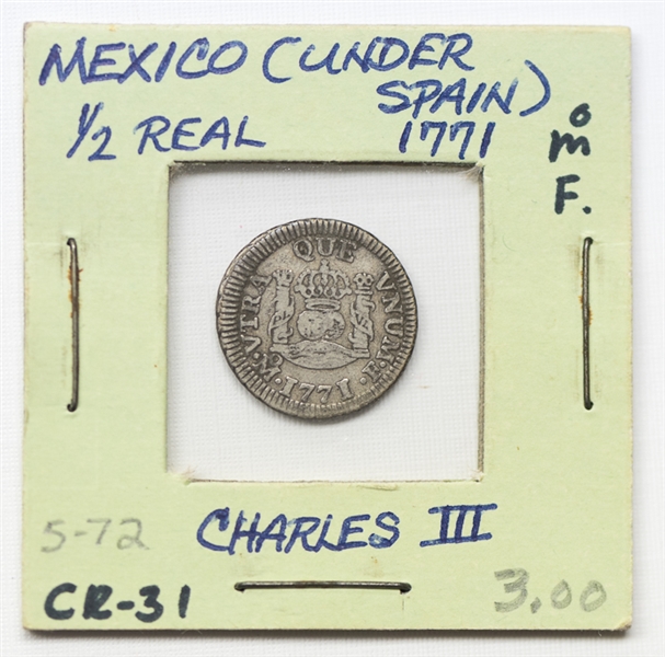 1755 & 1771 Mexican 1/2 Real