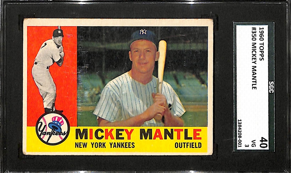 1960 Topps Mickey Mantle #350 SGC 40 (VG)