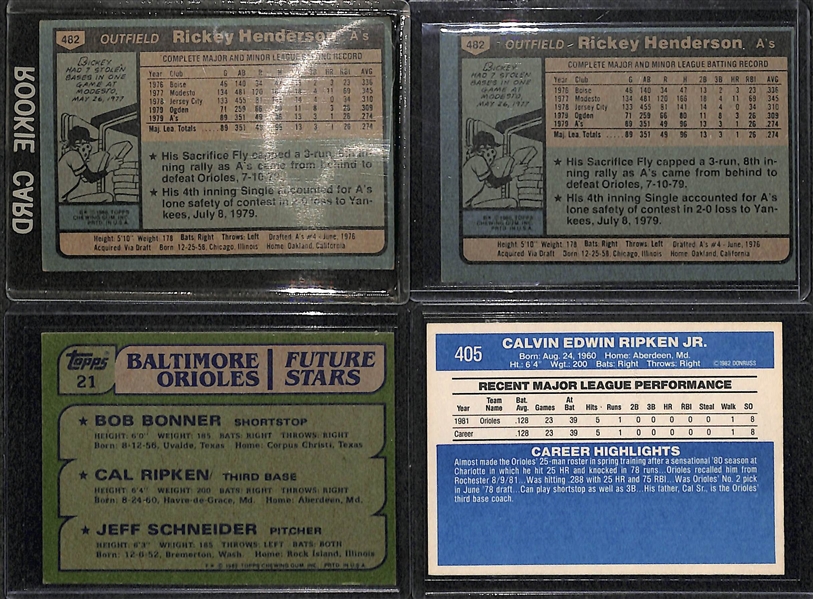 Lot of 400+ Topps/Donruss/Fleer Baseball Cards from 1980-1982 w. 1980 Rickey Henderson Rookie Card (2)