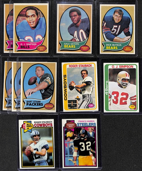Lot of 700+ Topps Football Cards from 1970, 1978, & 1979 w. 1970 OJ Simpson Rookie Card (2)