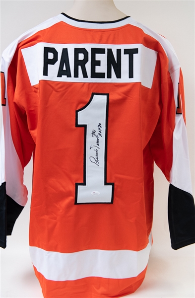 Bernie Parent (HOFer) Signed Philadelphia Flyers Jersey - JSA