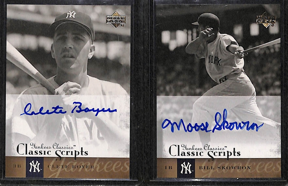Lot Of 33 2004 Upper Deck Yankee Classics Autograph Cards w. Gooden & Larson