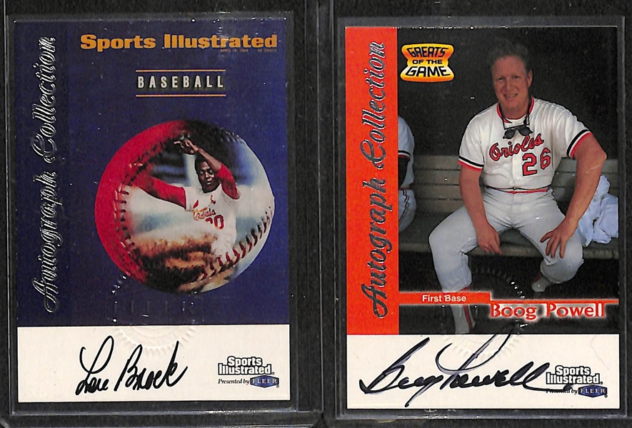 Lot Of 25 1999 Fleer Sports Illustrated Autograph Cards w. Matthews, Banks, Kaline