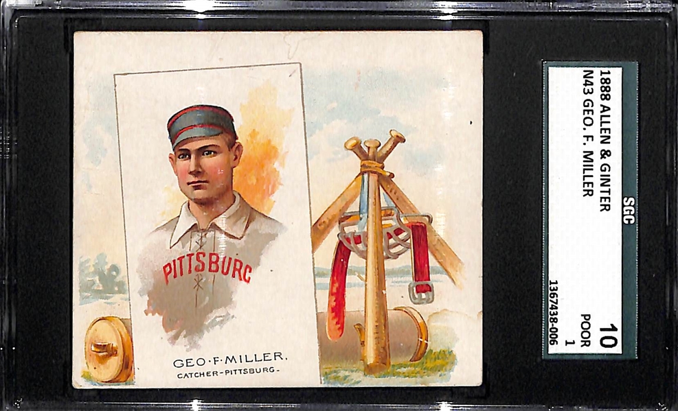 1888 Allen & Ginter N43 Geo F. Miller Card SGC 1