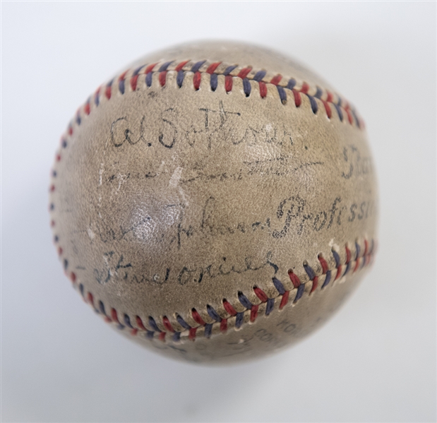 1920s-30s MLB Stars Multi Signed Baseball w. Walter Johnson & Dizzy Dean - PSA/DNA