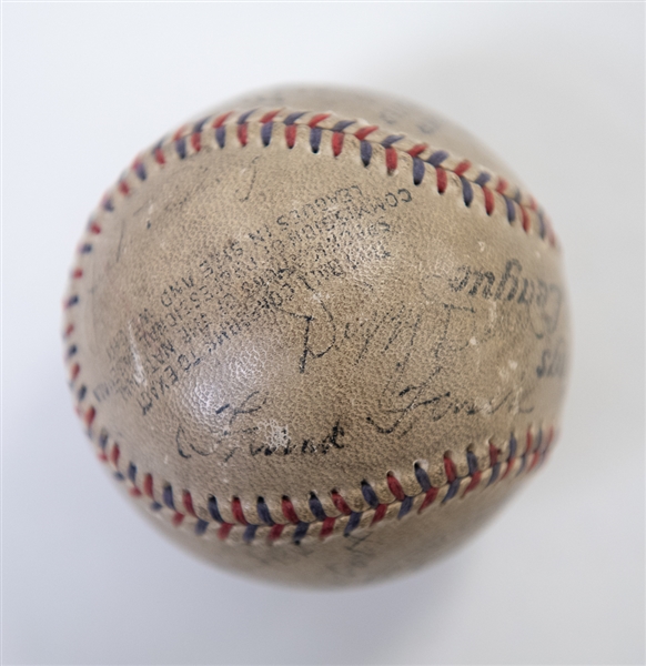 1920s-30s MLB Stars Multi Signed Baseball w. Walter Johnson & Dizzy Dean - PSA/DNA
