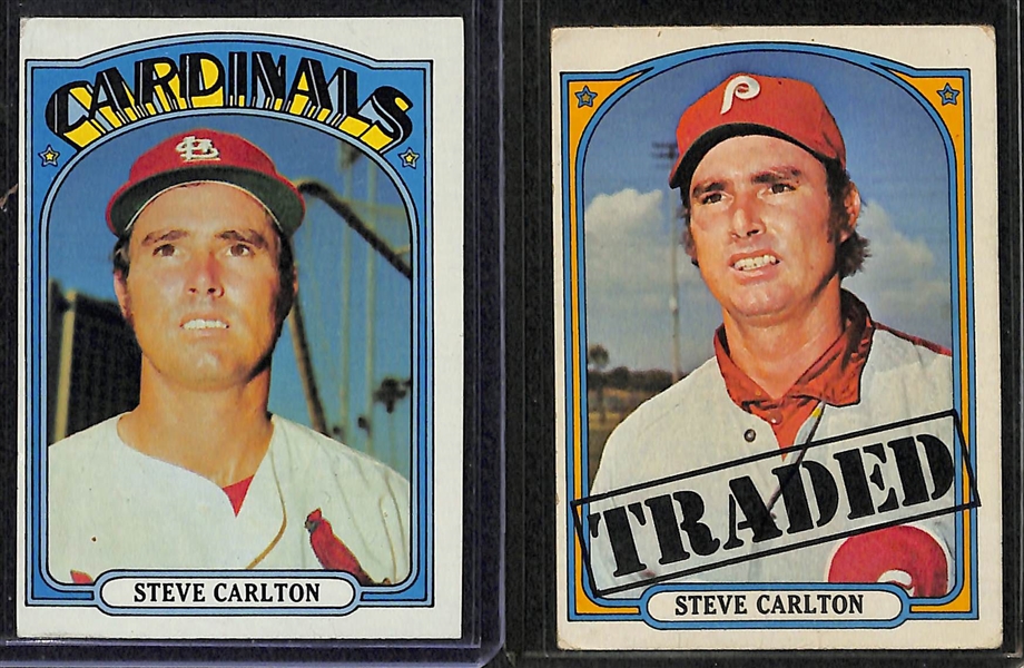 Lot of (5) Vintage Steve Carlton Cards w/ 1965 Rookie Card!
