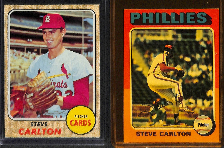 Lot of (5) Vintage Steve Carlton Cards w/ 1965 Rookie Card!