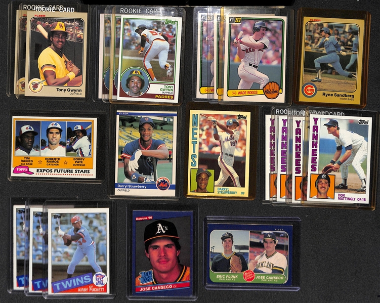 Lot of (21) Baseball Rookies - Stars and HOFer (inc. 5 Tony Gwynn)