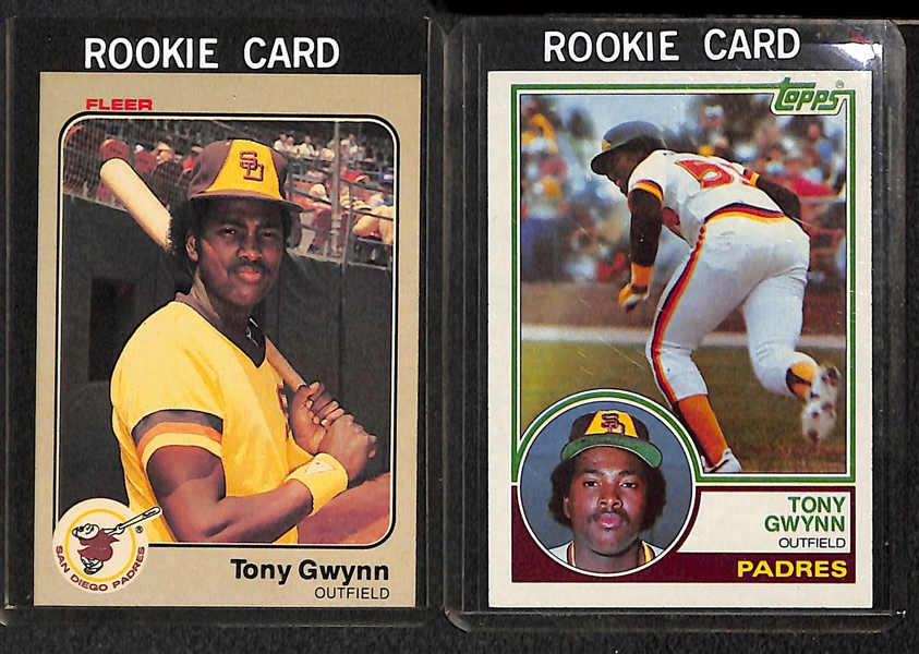 Lot of (21) Baseball Rookies - Stars and HOFer (inc. 5 Tony Gwynn)