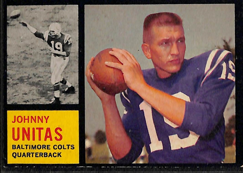 (8) Vintage Football Cards 1951-1969 Inc. 1962 Topps Unitas (#1) and 1951 Bowman Doak Walker
