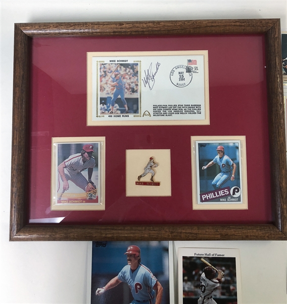 Lot of (5) Mike Schmidt Autographs Inc. (3) First Day Covers