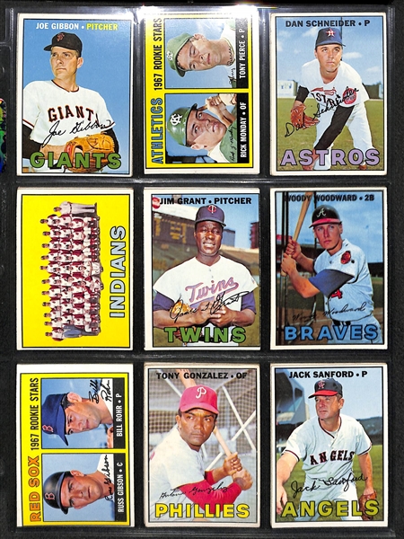 Lot of 25 - 1967 Topps High Number Cards w. Niekro Rookie Card & Cash